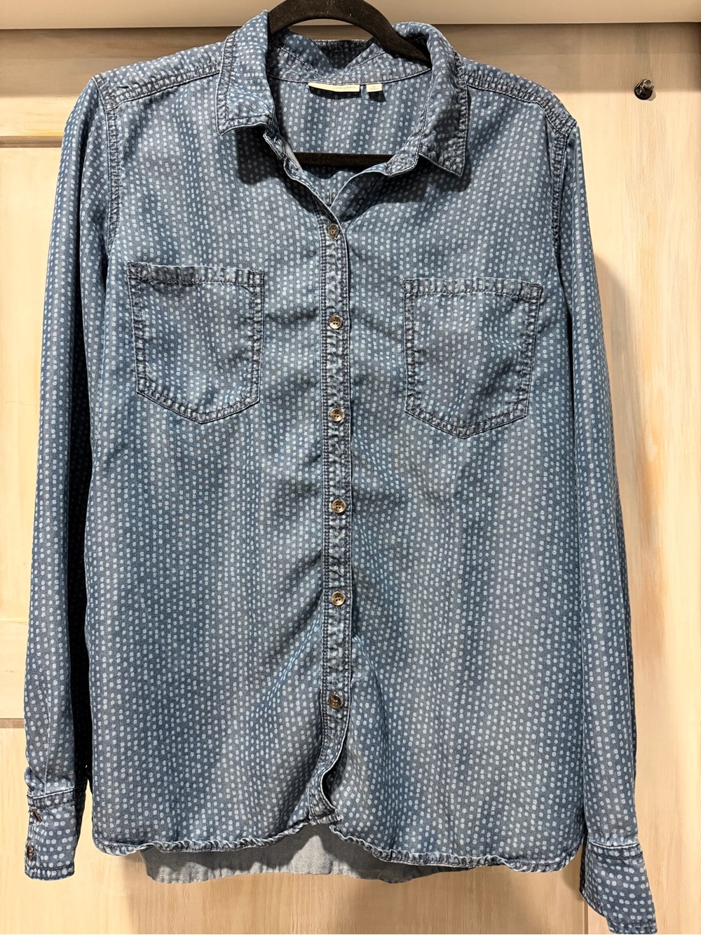 Halogen Blue Patterned Button-Front Shirt - Picture 2 of 6